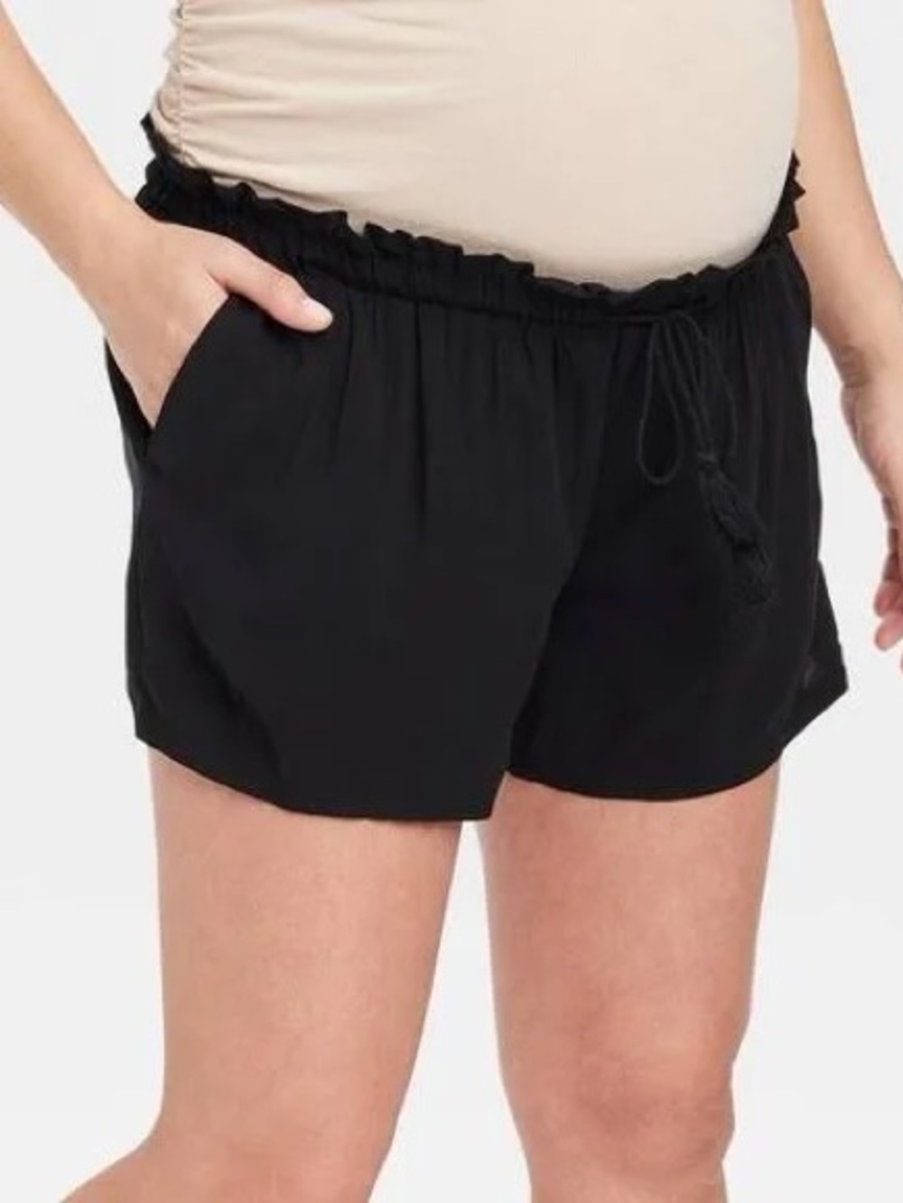 Isabel Maternity by Ingrid & Isabel Drapey Knit Maternity Shorts - Size S